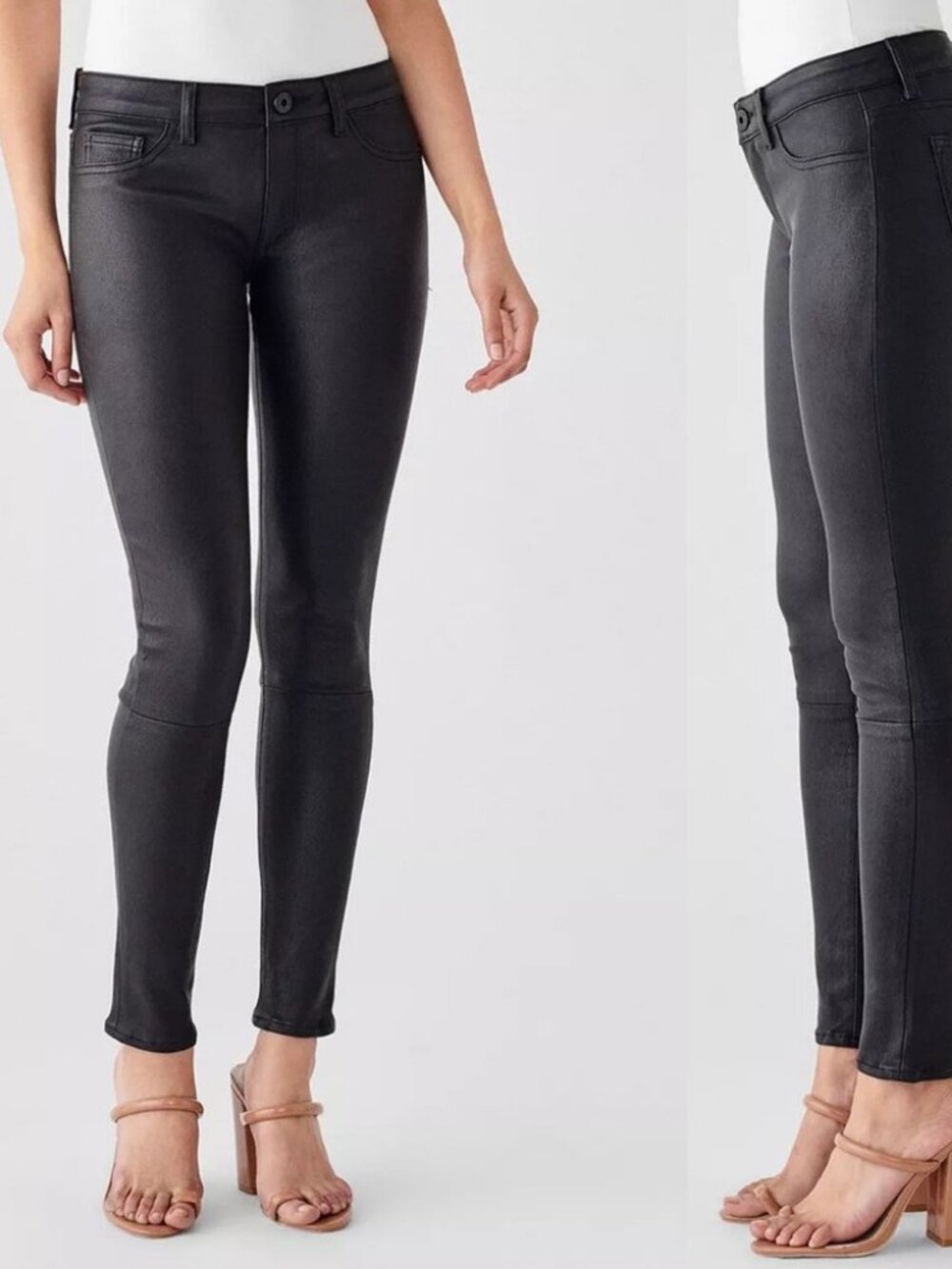 DL1961 Emma Leather Skinny Pants Instasculpt